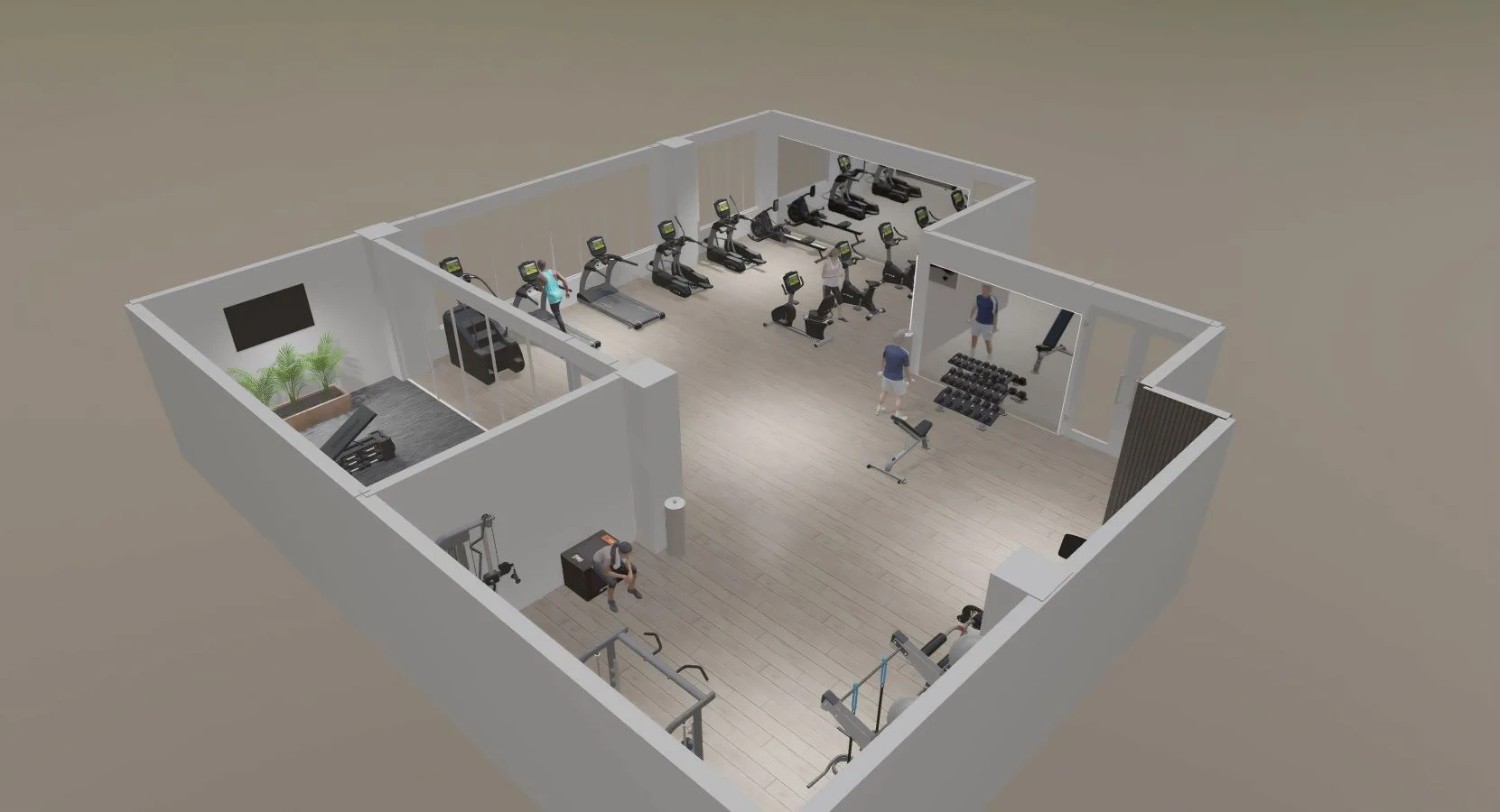 fitness center render